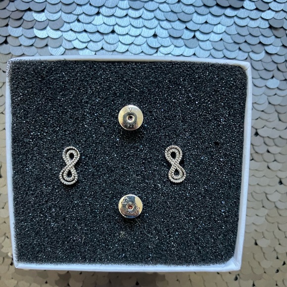 New Silver Infinity Earrings - Picture 5 of 6